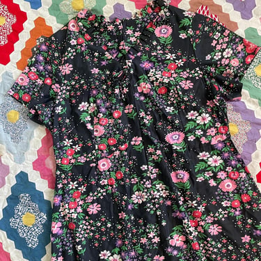 1970s plus size Lane Bryant floral mini dress 