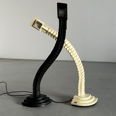 Vintage Flexible Serpentine 'Proteo' Desk Lamps by Mario Bertorelle for JM RDM Massanzago, 1970s Italy 