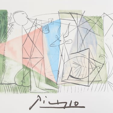 Joueur de Flute et Gazelle by Pablo Picasso, Marina Picasso Estate Lithograph Poster 