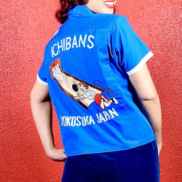 1950s Chain Stitch Bowling Shirt Ichibans 