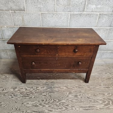 Primitive Low Wooden Dresser 38 x 19 x 24.75