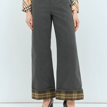 Jean Paul Gaultier Women Check Cuffs Pants