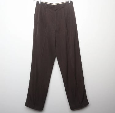 vintage 1960s brown men's PLEATED mid century slacks pants baggy fit -- size 29x32 pants 