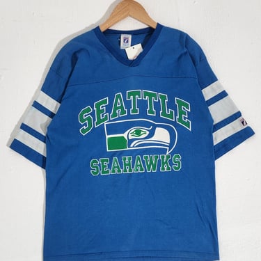Vintage 1990's Seattle Seahawks LOGO 7 T-Shirt Sz. L