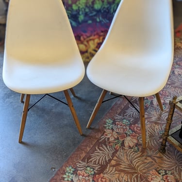 Pair of Modern White Dining Chairs