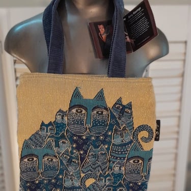 Vintage Laurel Burch Story Weavings Bag / Deadstock / Cats Cats Cats 