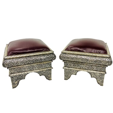 #1313 Pair of Moroccan Ottomans