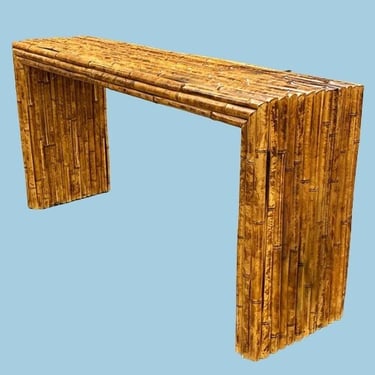 LOCAL PICKUP ONLY ———— Vintage Bamboo Console Table 