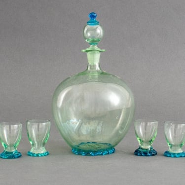 Murano Art Glass Liqueur Set, 11 Pieces