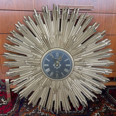 Mid Century Starburst Clock by New Haven