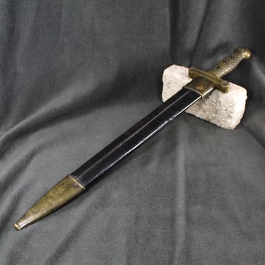 Antique Civil War Sword | N. P. Ames 1847 Military Sword with Leather and Brass Scabbard | Brass American Eagle Hilt | Bixley Shop 