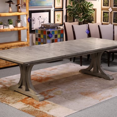 Ethan Allen Corin Trestle Extension Dining Table
