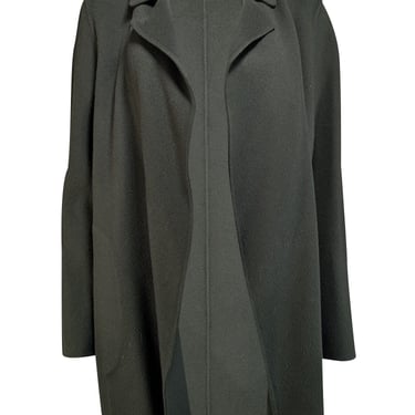 Theory -  Green Wool & Cashmere Open Front Jacket Sz M