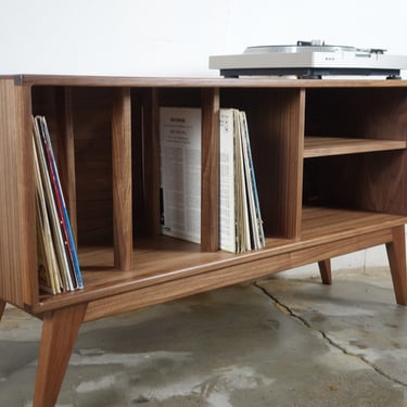 The "K blast" is a mid century modern record console, record storage 