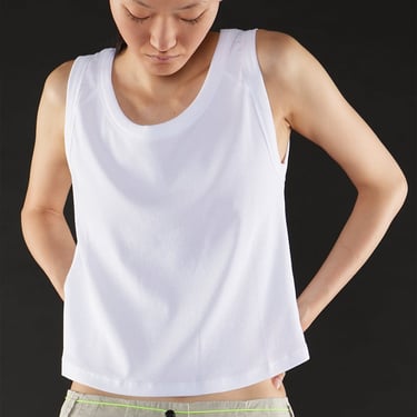 Ribbed Jersey Tank in WHITE, MOSS or BLACK