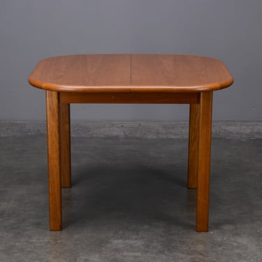 Compact Round/Square Mid Century Danish Modern Dining Table Teak 