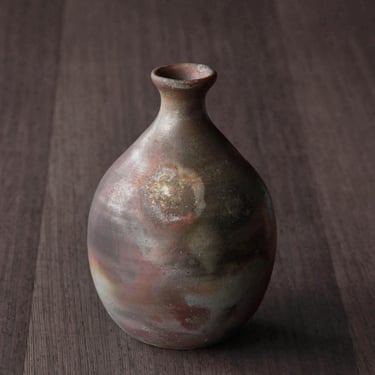 Vintage Bizen Sake Bottle | Unglazed Japanese Pottery 901 