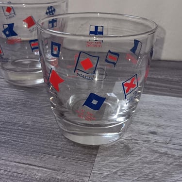 Esso Nautical Flag Cocktail Glasses | Set of 2 