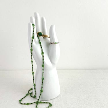 Vintage White Porcelain Hand Sculpture, Jewelry Display 