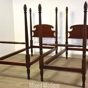 Mahogany Twin Beds - A Pair 