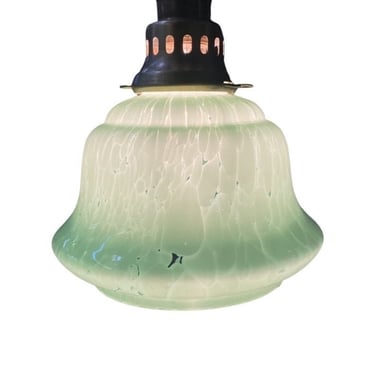 Murano Style Celedon Mint Glass Swirl Bell 2