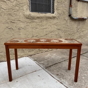 Mid century coffee table Danish modern coffee table mid century teak tile top table 