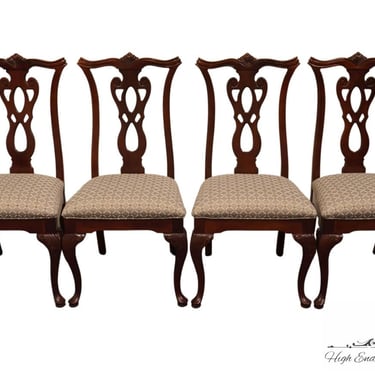Set of 4 THOMASVILLE Collectors Cherry Traditional Chippendale Style Dining Side Chairs 10121-971 