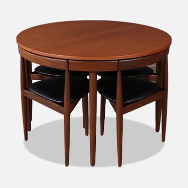 Danish Modern \u201cRoundette\u201d Expanding Butterfly-Leaf Dining Set by Hans Olsen