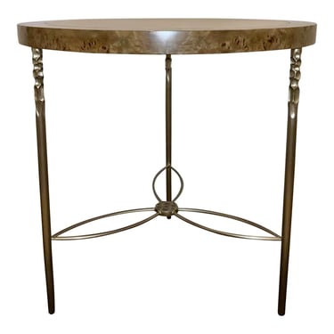 Jonathan Charles Modern Burl Wood Fulgurite Side Table