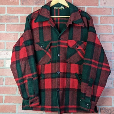 Vintage 1970s L.L Bean ORIGINAL Wool Plaid Hunting Jacket - Large 