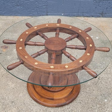 Ships Wheel Side or Coffee Table 
