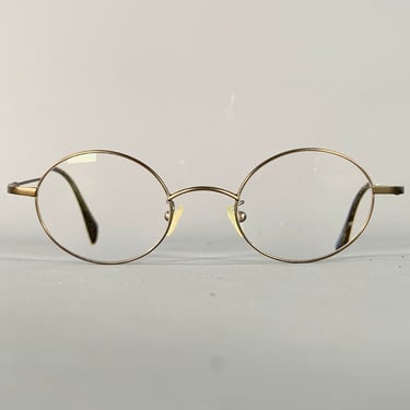 GIORGIO ARMANI Silver Metal Round Eyewear Readers