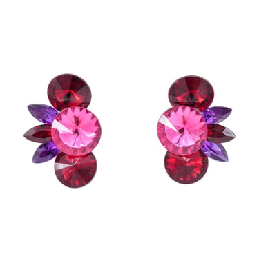 Pink Jeweled Earrings