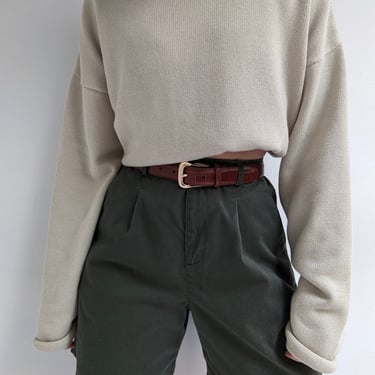 Vintage Olive Cotton Shorts