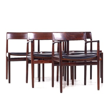 Johannes Nørgaard for Nørgaards Møbelfabrik Mid Century Danish Rosewood Dining Chairs - Set of 6 - mcm 