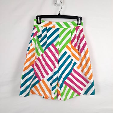 Vintage 90s Neon Stripe Lounge Shorts 