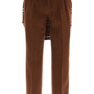 Burberry Tweed Pants With Rear Tartan Panel