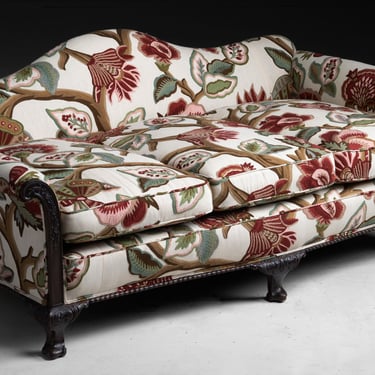 Sofa in Embroidered Linen by Pierre Frey