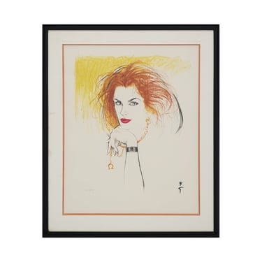 Cindy Crawford by Rene Gruau Lithograph