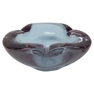 Renato Anatrà Purple Murano Glass Ashtray, 1980s