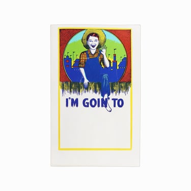 1960s Carnival Triangle Poster Co. "I'm Goin' To" Cardboard Print 