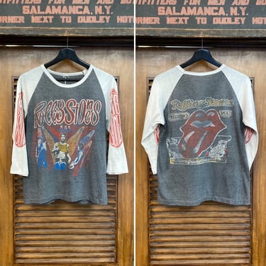 Vintage 1980’s Rolling Stones Rock Band “Tattoo You” 3/4 Sleeve Original Two-Sided T-Shirt, 80’s Tee Shirt, Vintage Clothing 