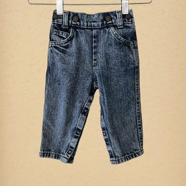 Vintage 80s Toddler Kids Levi's, Orange Tab, Acid Wash, 18 months 