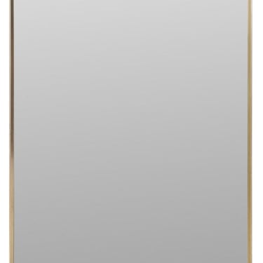 Post Modern Brushed Gilt Metal Mirror
