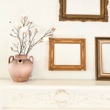 vintage french wood and plaster frame