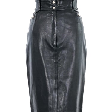 1980s Alaia Leather Skirt