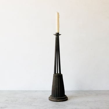 Industrial Iron Candlestick