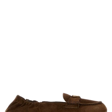 Prada Women Brown Suede Laofers