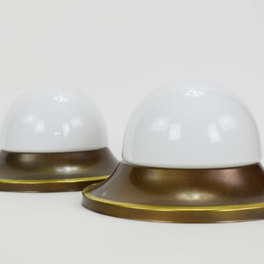 Otto Wagner Style Ceiling Lamps, Set of 2 Vintage Wall Lamps, Futuristic Lamps, Mid Century Light, Space Age Design Light, Pair of MCM Lamp 