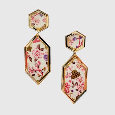 Sample Sale Pink Floral Earrings